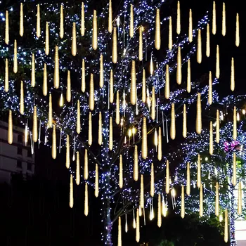  Solar 1/2/3/4 Set de LED-uri de Meteoriți Lumini de Crăciun, de Anul Nou Acasă, Casa de pe Strada Ghirlanda Decor Impermeabil Șir de Lumini 2023