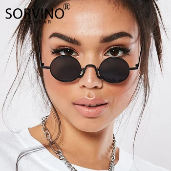  SORVINO 2020 Retro Slab Rotund Steampunk Bărbați ochelari de Soare pentru Femei Brand Designer de Ochelari Lady Mens Cerc Ochelari de Soare Nuante SP152