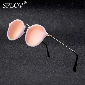  SPLOV Noua Moda Rotund Polarizat ochelari de Soare Retro Bărbați Femei Brand Designer de Acoperire Oglindă Ochelari de Soare Gafas De Sol UV400