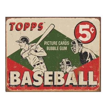  Topps - 1955 Baseball Cutie De Tinichea Semn De Metal Semn De Metal Poster Metal Decor De Metal Pictura Perete Autocolant Perete Semn Decor De Perete