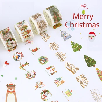  Transport gratuit Minunat 30mm*7m de înaltă calitate washi bandă de hârtie/Frumoasa Fericit Crăciun Fericit japonia washi tape