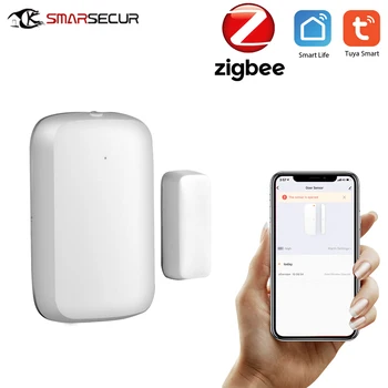  Tuya Zigbee Senzor de Usa/fereastra Usa Senzor de Contact Smart Home Senzori de Alarmă