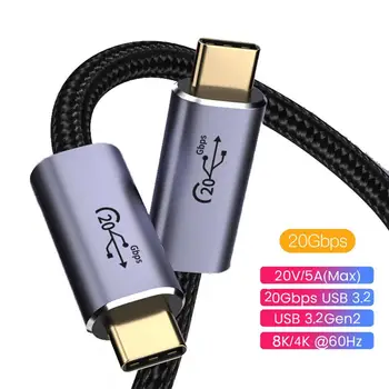  Type C La USB C Cablu pentru Samsung S20 MacBook Pro de Încărcare Rapidă 4.0 PD 100W 60W Încărcare Rapidă pentru Xiaomi 10 Cablu de Încărcare
