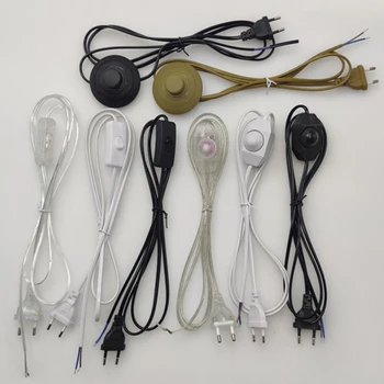  UE Plug intrerupator Cablu Modulator de Lumină Lampă Linie Dimmer Controler Pentru Lampa de Masa de energie Electrică Sârmă AC110V 220V 1.8 M/3M
