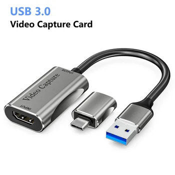  USB 3.0 la HDMI-Audio Compatibil Card de Captura Video Dispozitiv pentru OBS Live Streaming de Difuzare de Înregistrare de Joc Box placa de captura