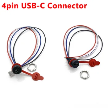  USB-C 4Pin curent mare de încărcare priză cu PH2.0 fixați piulița de blocare placa USB de TIP C tip feminin C rezistent la apa femeie conector Jack