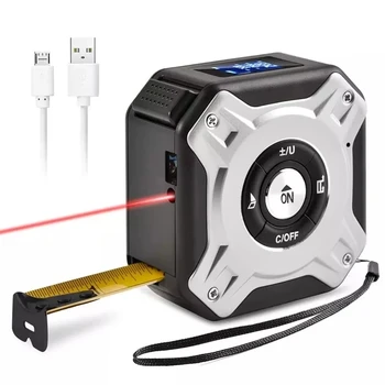  USB Reîncărcabilă 40m Măsură Digitale de Bandă Cu Rola Cablu de Modul Laser Măsură de Bandă Mare Impact Profesional Instrument de Măsurare