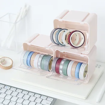  Washi Tape Cutie De Depozitare De Pe Desktop Vizibile Multi Washi Bandă De Mascare Dispenser Rola Banda Titular