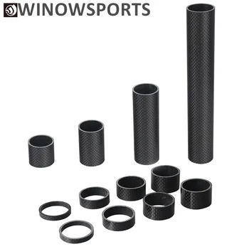  Winowsports 3K Lucios, Mat, Carbon Biciclete Stem Distanțier 20 mm 30 mm 40 mm 50 mm 60 mm 70 mm 80 mm 90 mm 100 mm 200 MM tub furca 28.6 mm