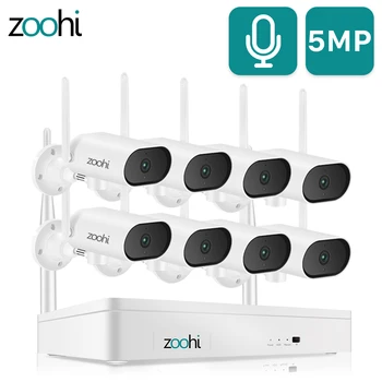  Zoohi 1920P de Supraveghere Video Kit de Camera de Securitate de Sistem, Wifi, Camera 5MP Sunet Record Viziune de Noapte Sistem de Supraveghere de Exterior
